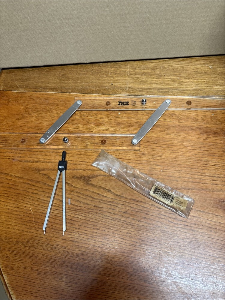 Weems & Plath #139 Parallel Rule 12” plus 6”Drafting Compass Divider #262