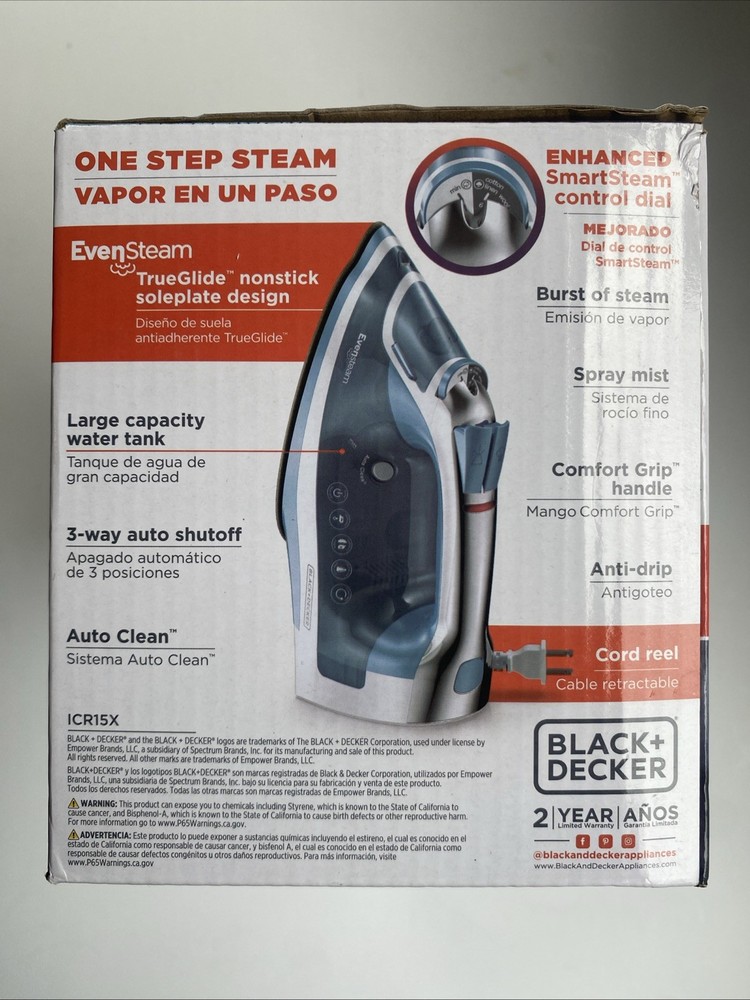 BLACK+DECKER.Advanced steam iron with vertical steaming features. Tested Works