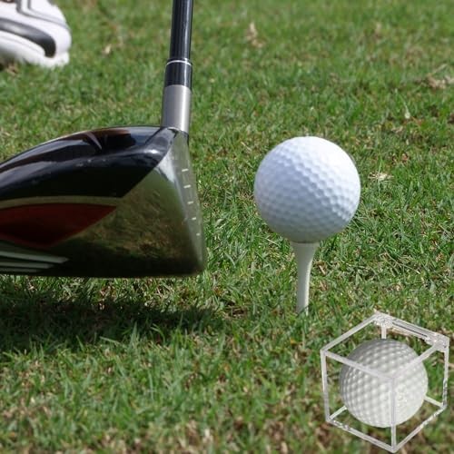 Golf Ball Display Case, UV Protected Golf Ball Display Cube, Acrylic Case 1 PC