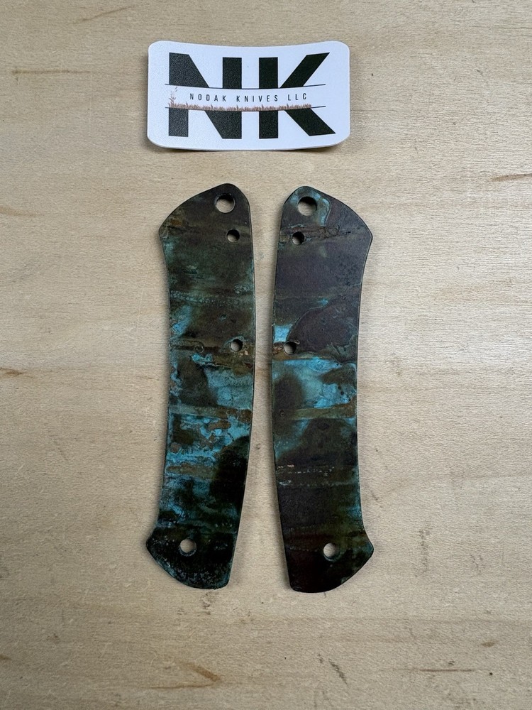 Nodak Custom “Bottom Feeder” Shipwreck Copper Benchmade Proper Handle Scales