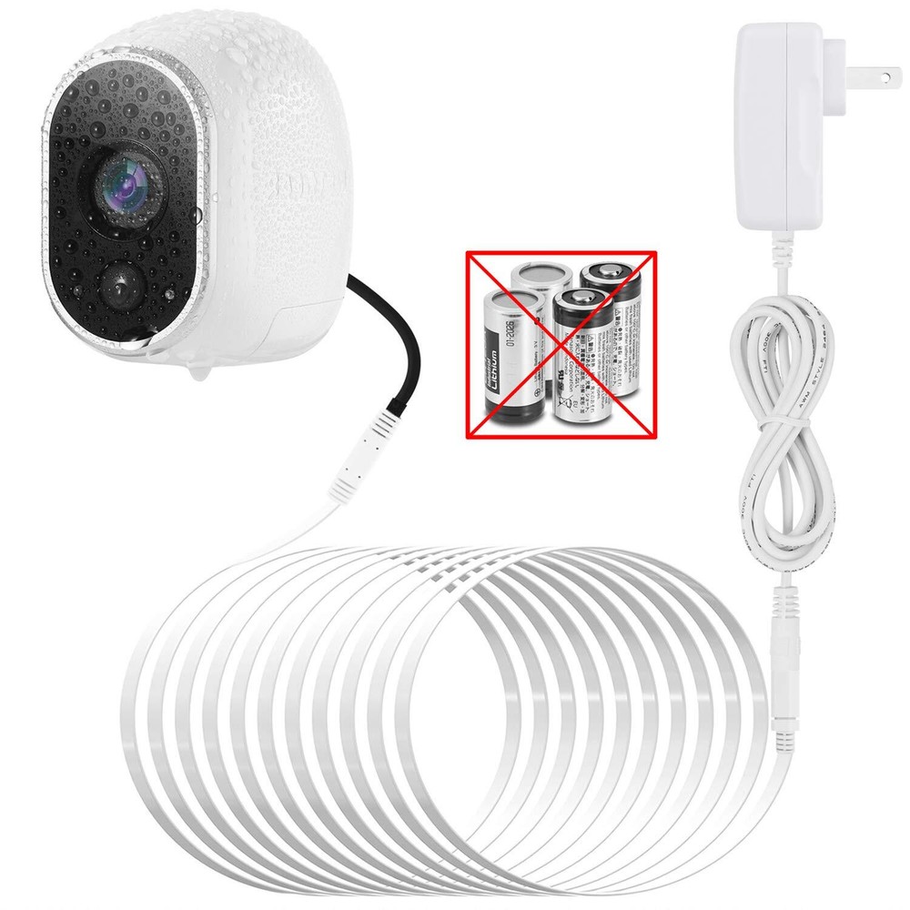 Power Adapter for Arlo Camera 25ft Cable Weatherproof