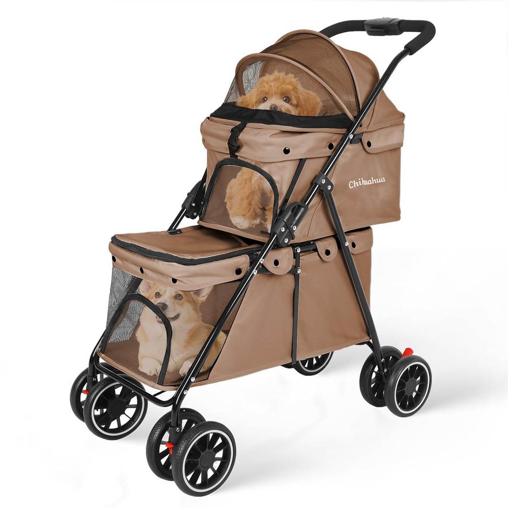 Double Pet Stroller Dogs & Cats,Cat Strollers 2 Cats,Double Dog Stroller 2 Small