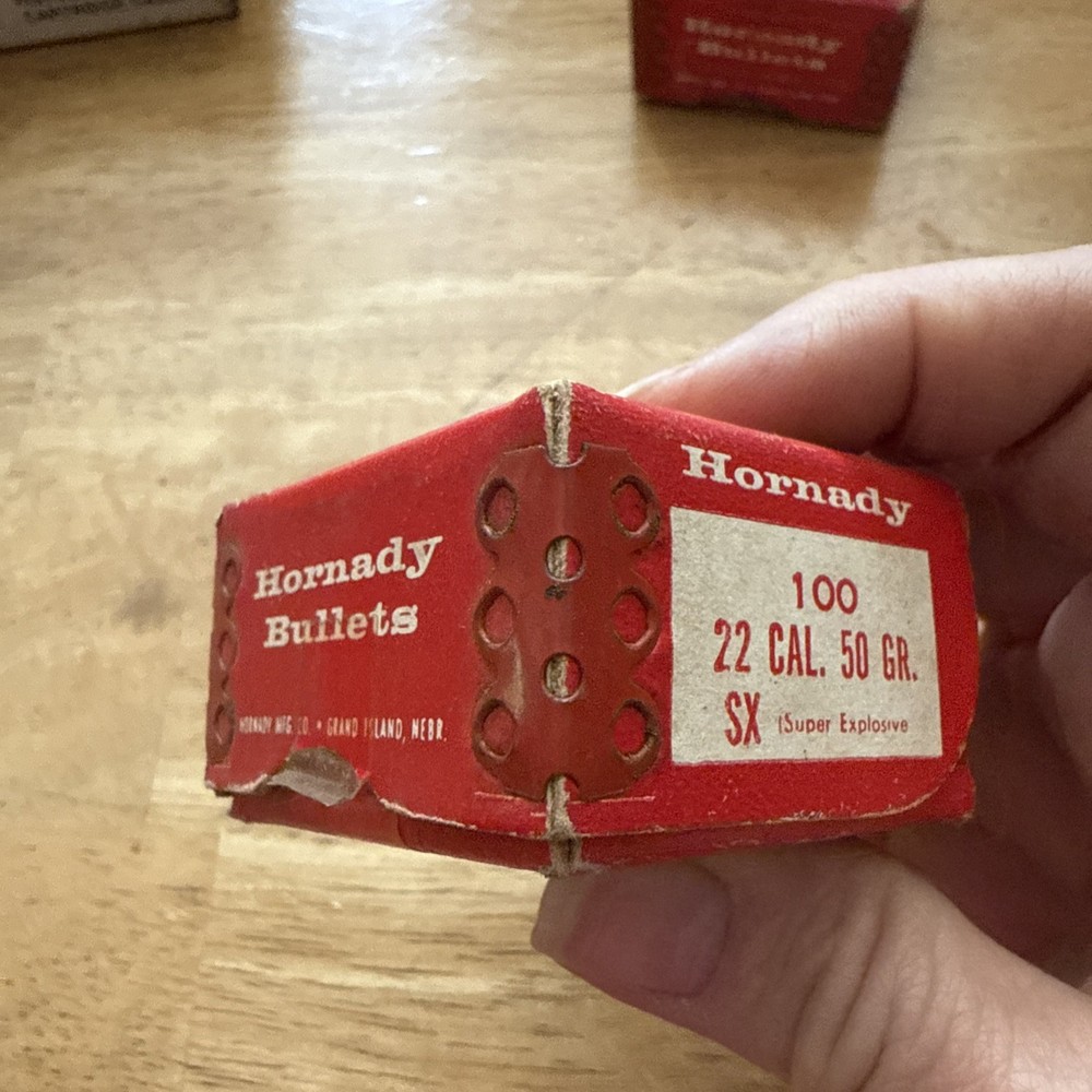Vintage Hornaday Bullet Box 22 Cal 50 Grain Empty
