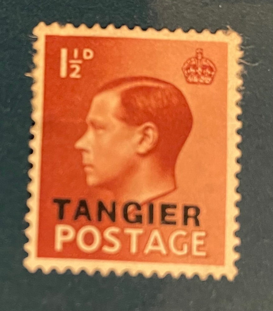 GREAT BRITAIN postage stamp Edward overprint Tangier