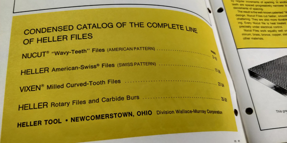 MINT!! 1970 HELLER FILES Catalog Tools USA C1