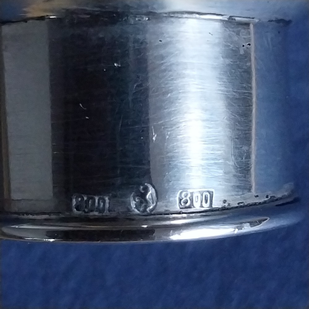Silver Cap and Crystal Perfume Bottle 5"