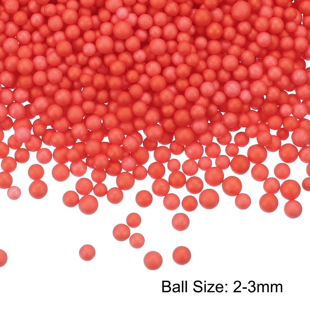Foam Beads Foam Balls 2-3mm for Wedding(Light Red,1 Pack Approx 4000pcs)