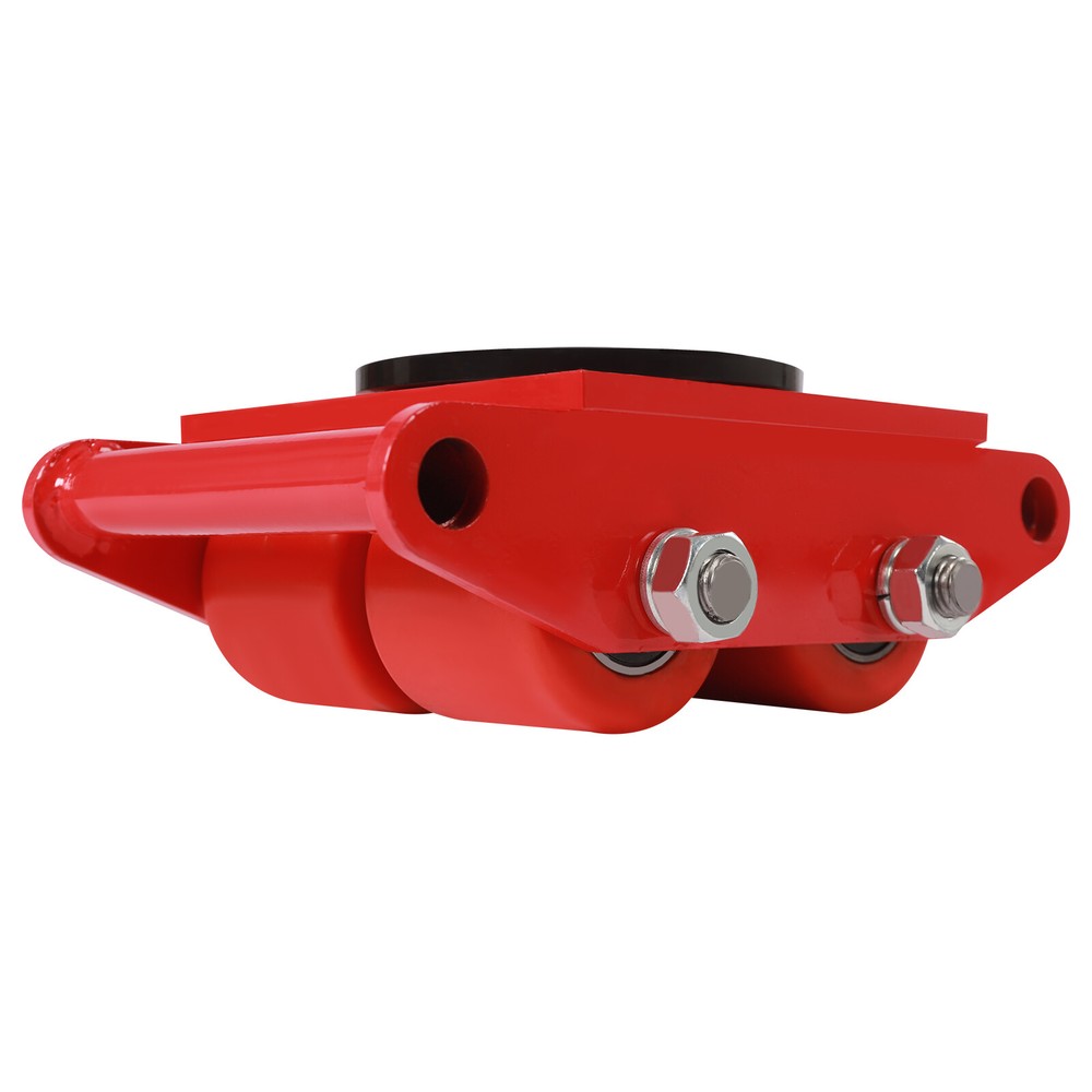 6 Ton Heavy Equip Machine Dolly Skate Machinery Roller Mover Cargo Trolley Red