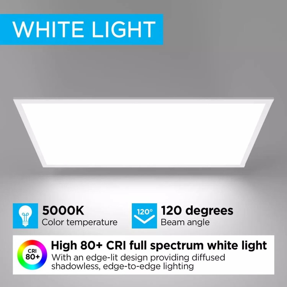 2x4 Led Flat Panel Light 8 Pack - 75W 7800LM Dimmable 2x4 Led Light Drop Ceiling