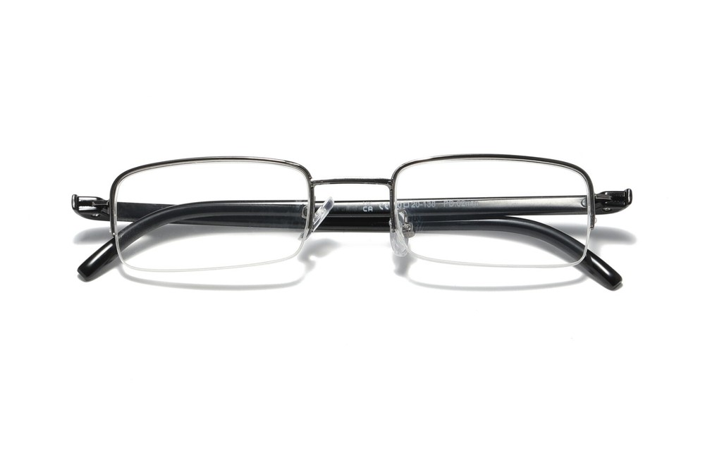6 Pairs Mens Half Frame Lightweight Rectangular Reading Glasses Classic Readers