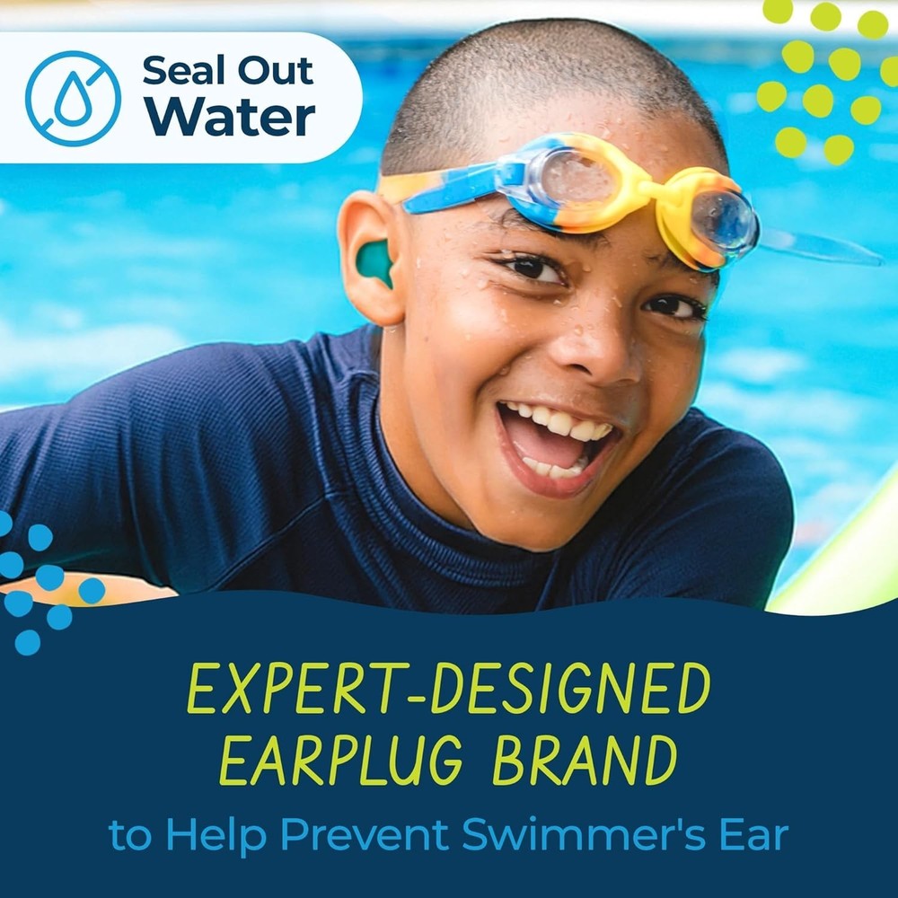 Reusable Earvolution Swimming Ear Plugs - Comfortable Protection Against Water