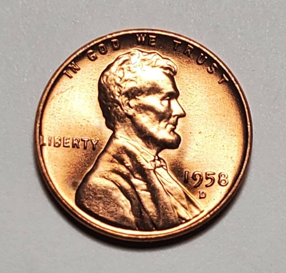 1958 D LINCOLN WHEAT PENNY UNC #C9754