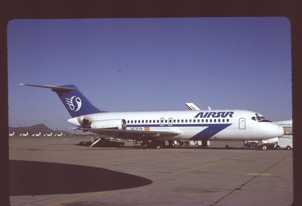 Orig 35mm airline slide AirSur DC-9-15F EC-EYS