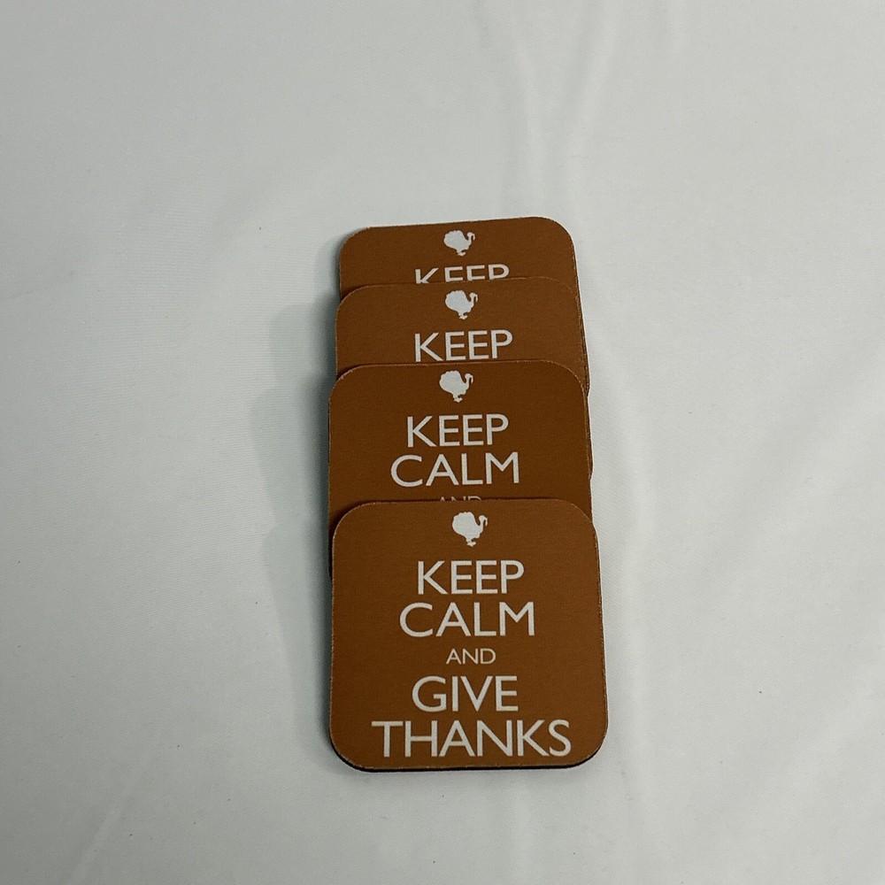 Keep Calm And Give Thanks Coasters