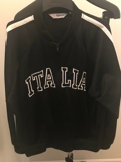 ITALIA WINDBREAKER BY TONIX BLACK -L 100%POLYESTER