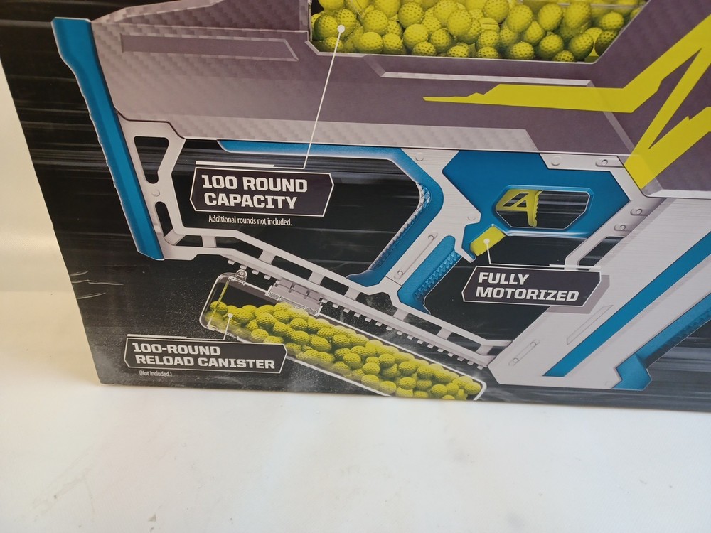 Nerf Hyper Extreme Speed Mach-100 Fully Motorized 100 Round Capacity