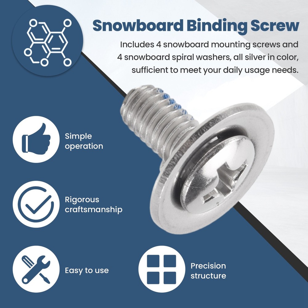 Snowboard Binding Set Include 4 Pieces Snowboard Mounting Screws and5128