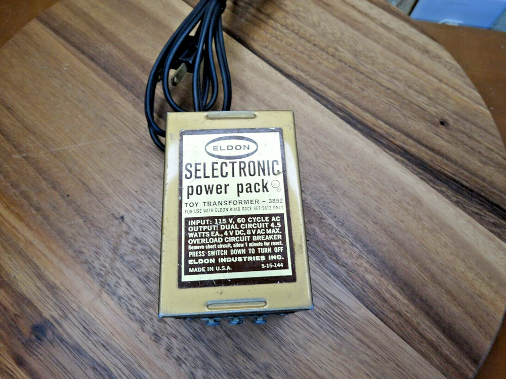 Eldon Selectronic Power Pack Hobby Transformer #3852 Output 4.5 Watts:4VDC/ 8VAC