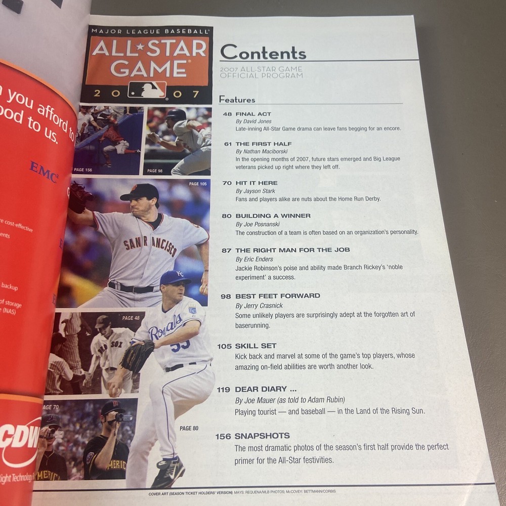 2007 MLB All Star Game Program (Torii Hunter Cover) Minnesota Twins Nice!