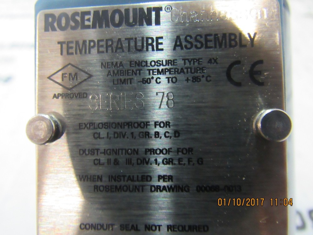 ROSEMOUNT SERIES 78 TEMPERATURE SENSOR HT-3YX1009/A075 NEW