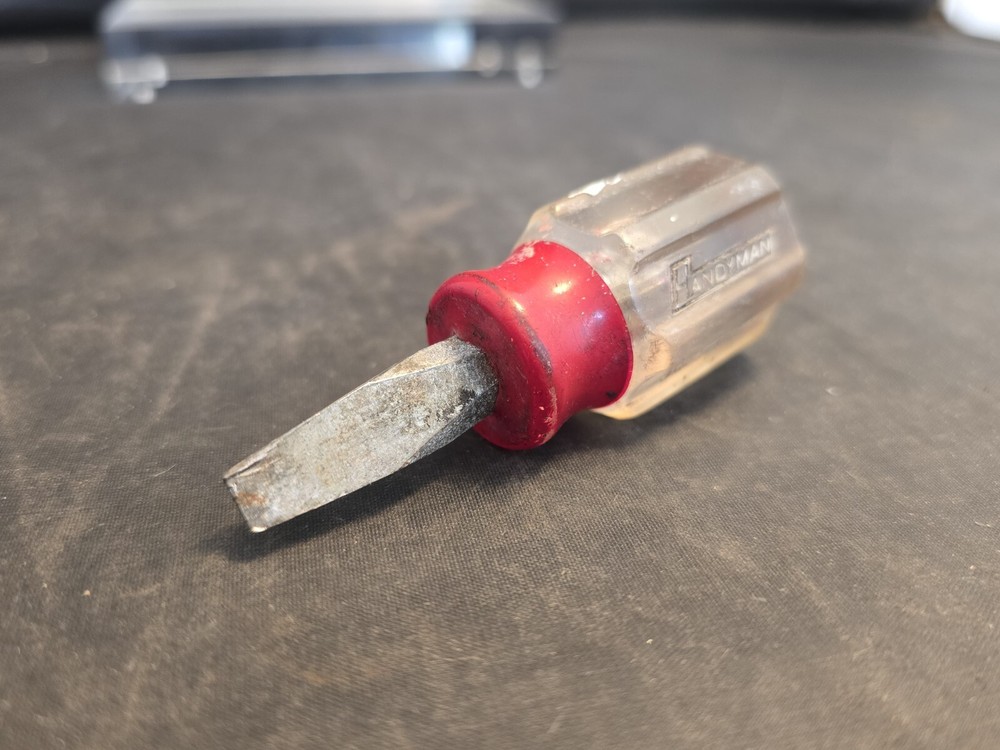Vintage "Stanley" Handyman #3012 Flat Tip Stubby Screwdriver