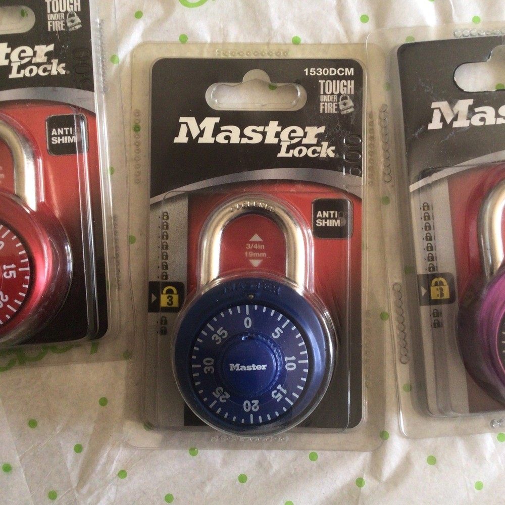 Combination Padlocks Master Lock - 3 Locks NEW SEALED