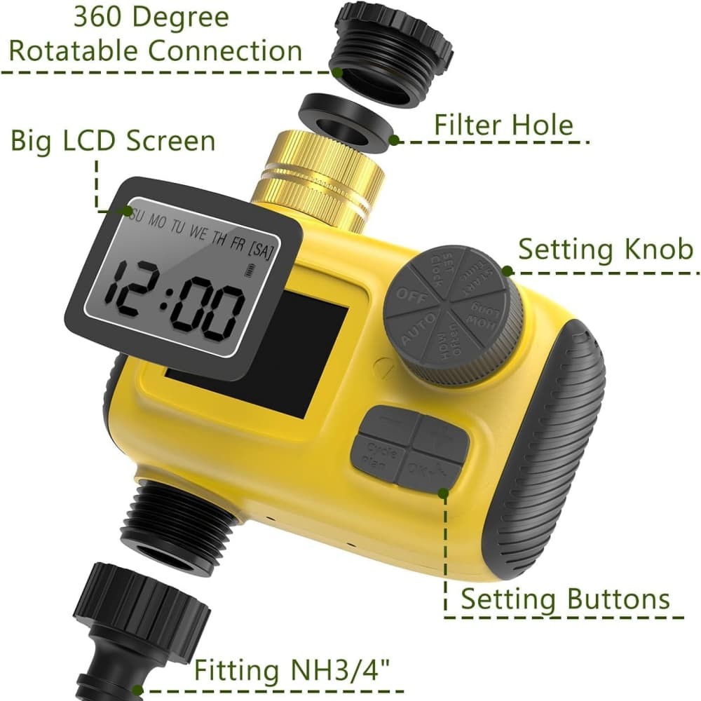 Programmable Water Timer for Outdoor Garden Hose Sprinkler Timer