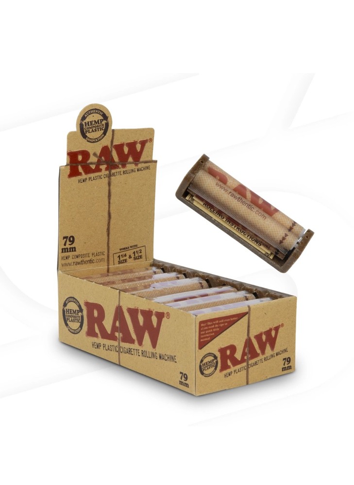 RAW Classic Hemp Plastic Roller Adjustable Rolling Machine 79mm | 12 Units