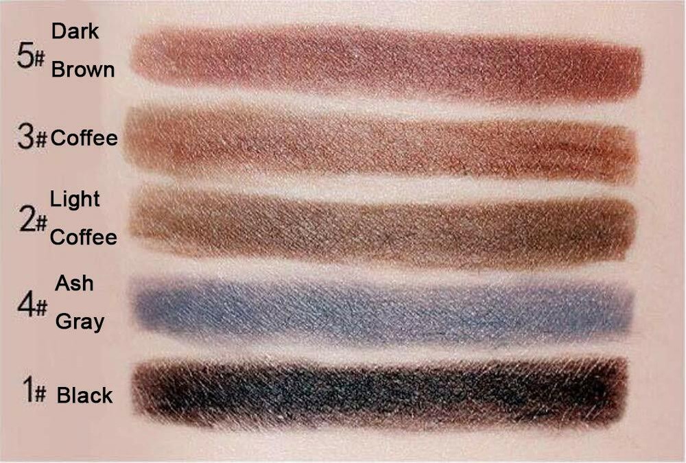 2 Pack Eyebrow Pencil Retractable Slant Tip with Brush Double-end Waterproof US