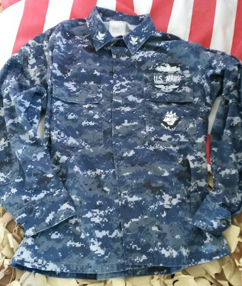 US Navy USN Army Navy Nwu Digital Pattern Blouson Working Jacket Xsmall Regular