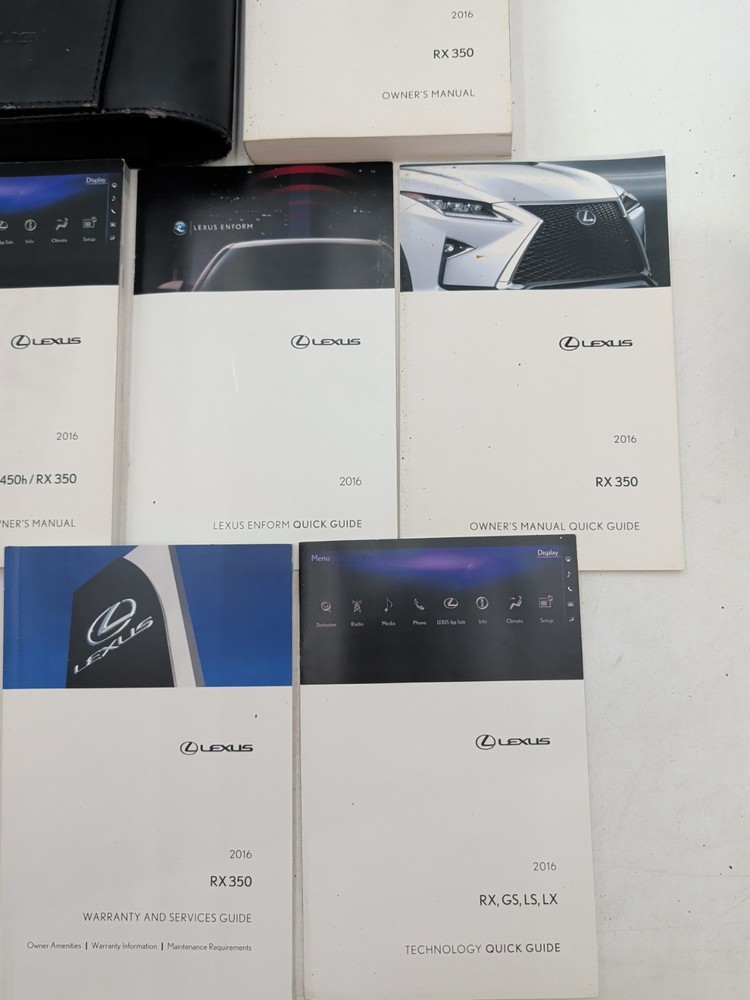 2016 16 LEXUS RX350 COMPLETE OWNERS MANUAL Set Navigation GUIDE CASE