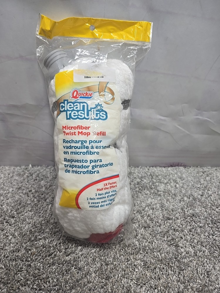 Quickie Clean Results 0362MCR Microfiber Twist Mop Refill NEW