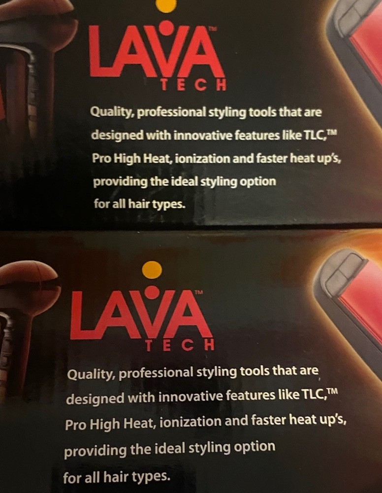Lava Tech 2" Flat Iron Professional Anodized Plates Ionization Pro High Heat