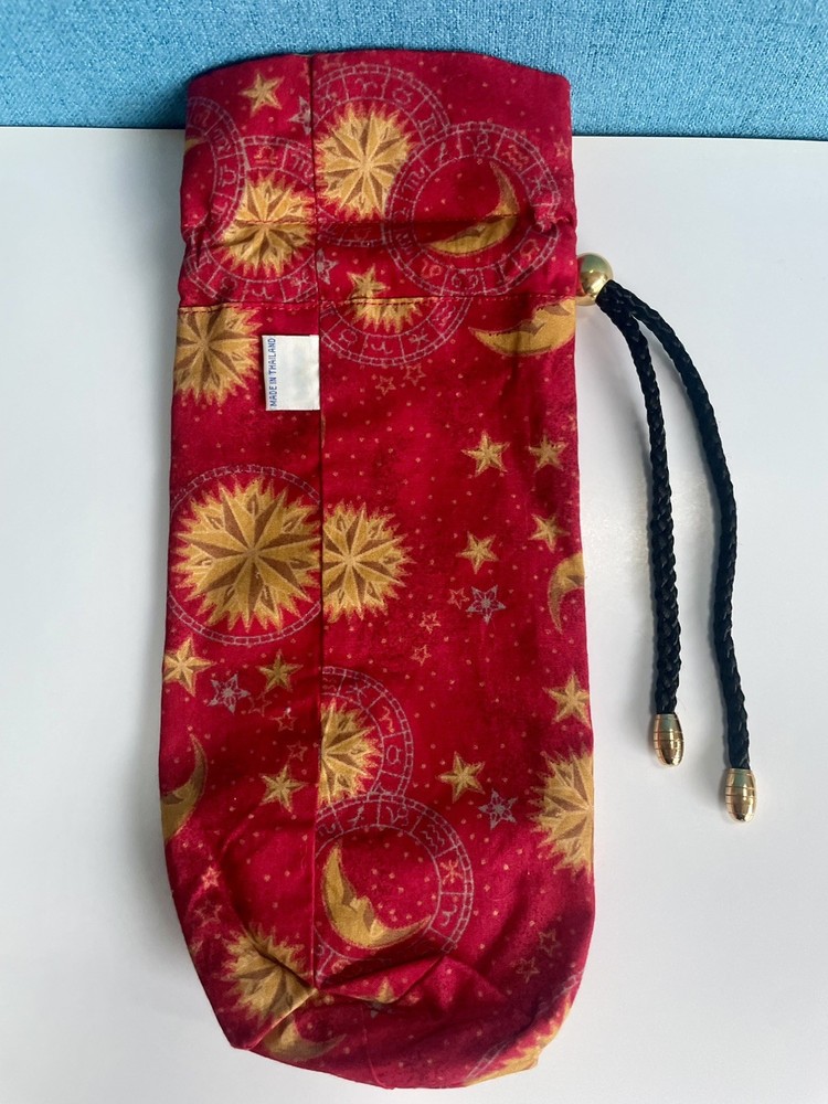 Tarot Deck Bag Celestial Sun Moon Stars Drawstring Pouch Witchcraft Divination