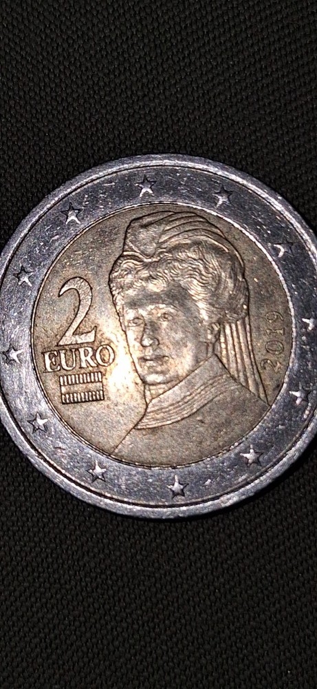 2 Euro 2019 Austrian Exalend Condition Very Rare Errors Colectebol
