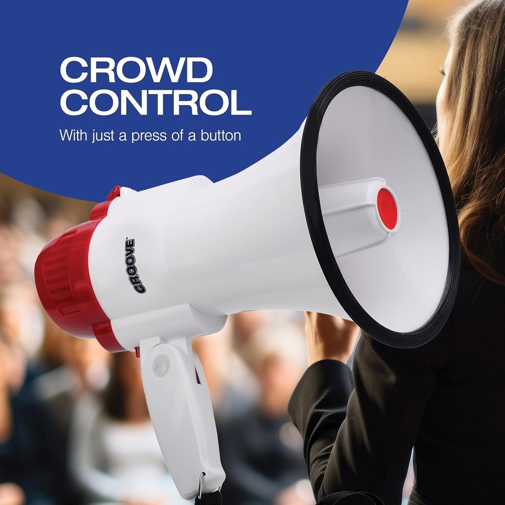 Compact 30 Watt Megaphone with Carrying Strap