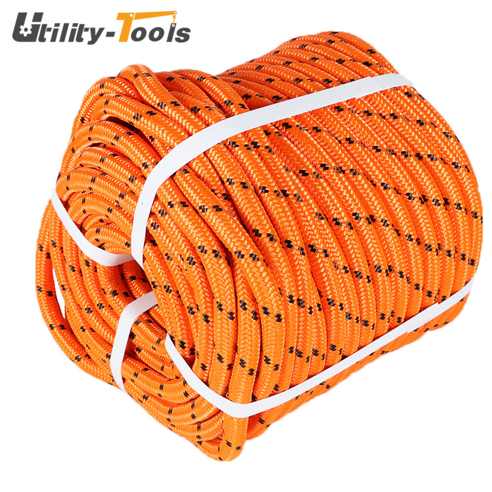 Double Braid Polyester Arborist Rope Tree Climbing Rope Nylon Polyes 1/2" x 150'