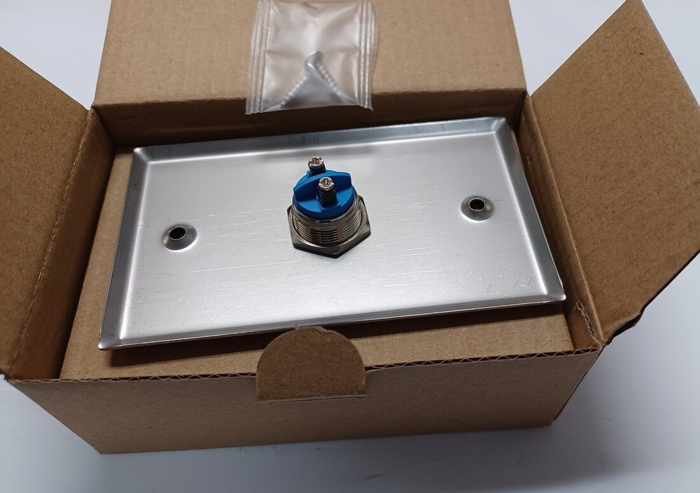 Door Release Exit Button, NO/COM, Momentary, Single Gang Mount, Stainless Steel