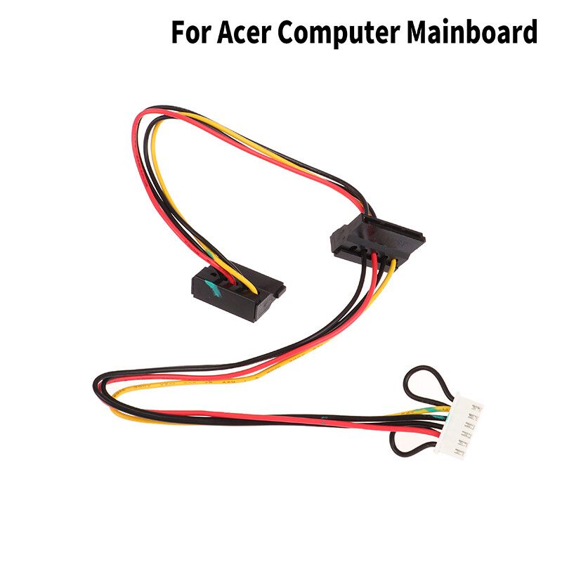 2PC 6-Pin To 2-Port HDD SATA Power Socket Cable Conector For Acer Computer NEW