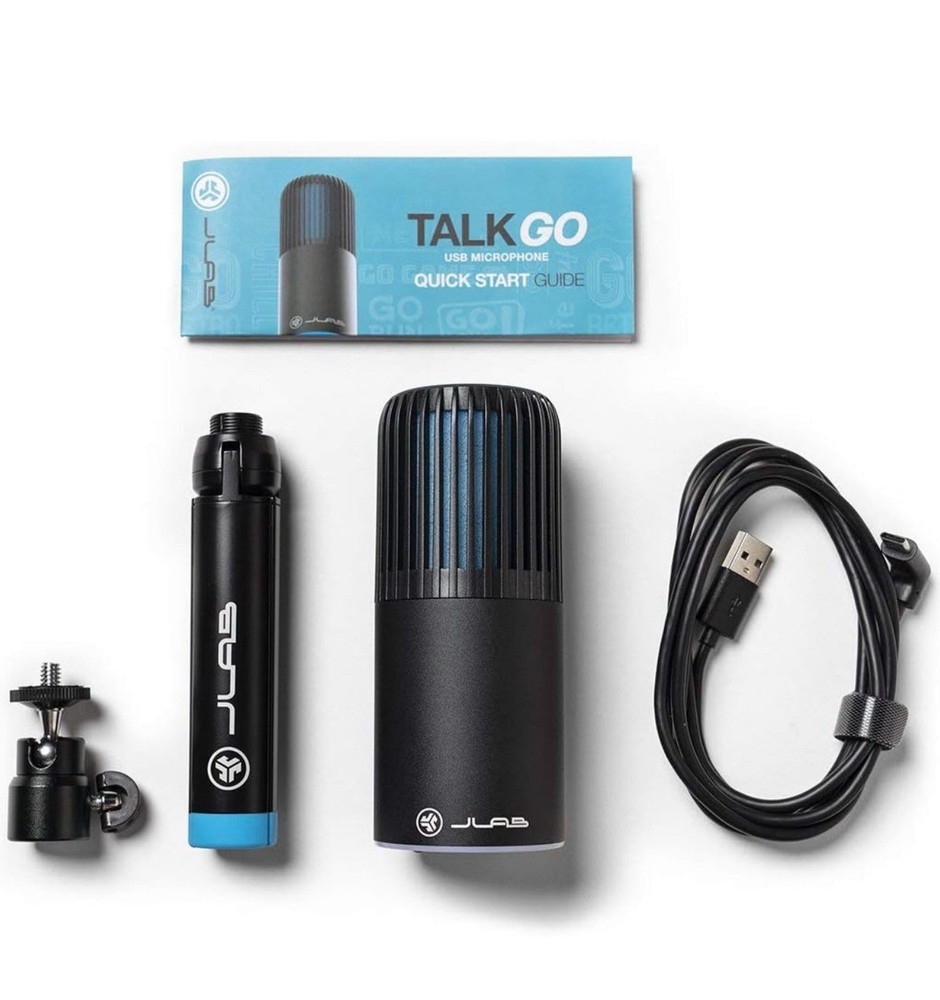 JLab Talk Go USB Microphone 96k Sample Rate 20kHz Frequency Response Plug & Play
