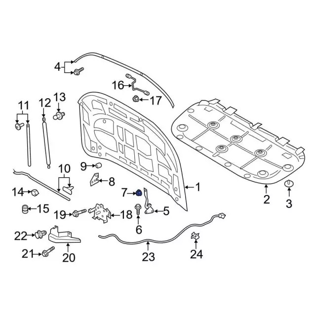 Genuine Ford Mirror Assembly Nut W520202-S442
