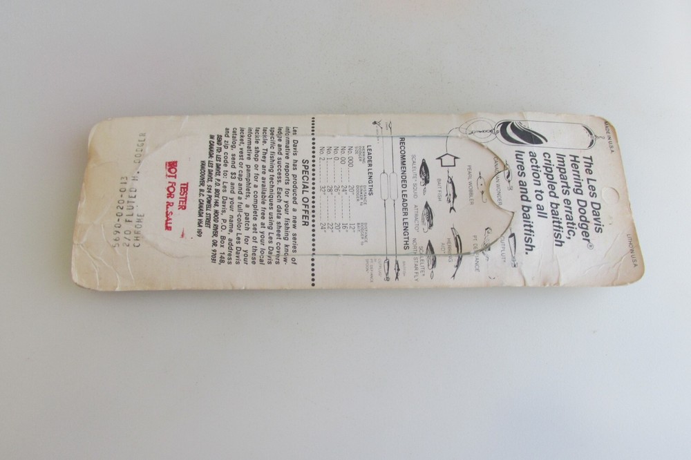 Box #3 Les Davis Herring Dodger Size 00 Fluted Flasher New In Package