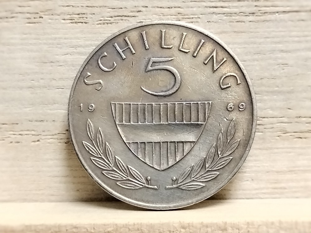 1969 5 Schilling Austria Silver Coin