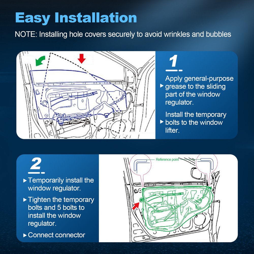 For 1992-2000 Mitsubishi Montero Front Driver Side Window Regulator with Motor