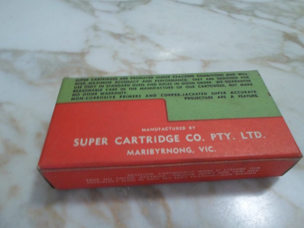 SUPER Ammunition Box, 222 RIM 50 Grain S.P. Empty box