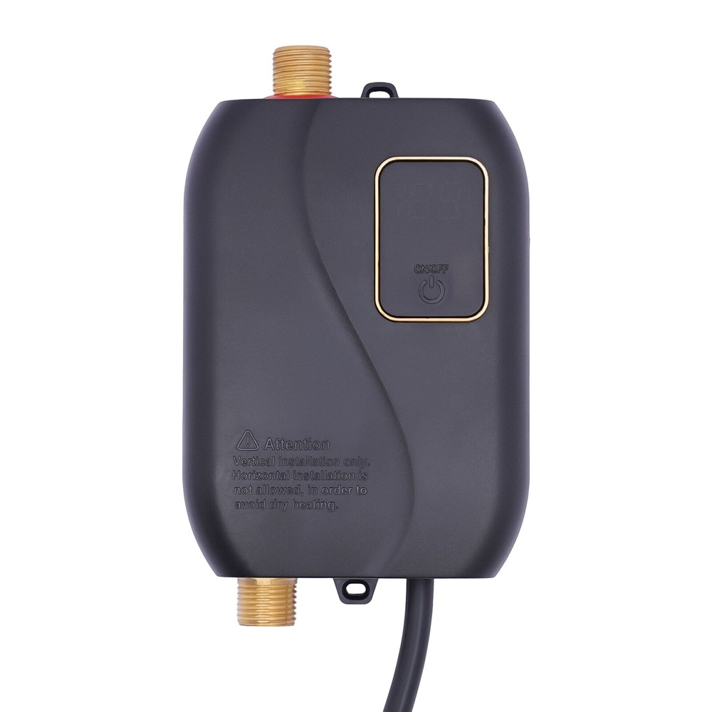 3000W Instant Mini Water Heater, IPX4 Waterproof, 68-122°F, Overheat Protection