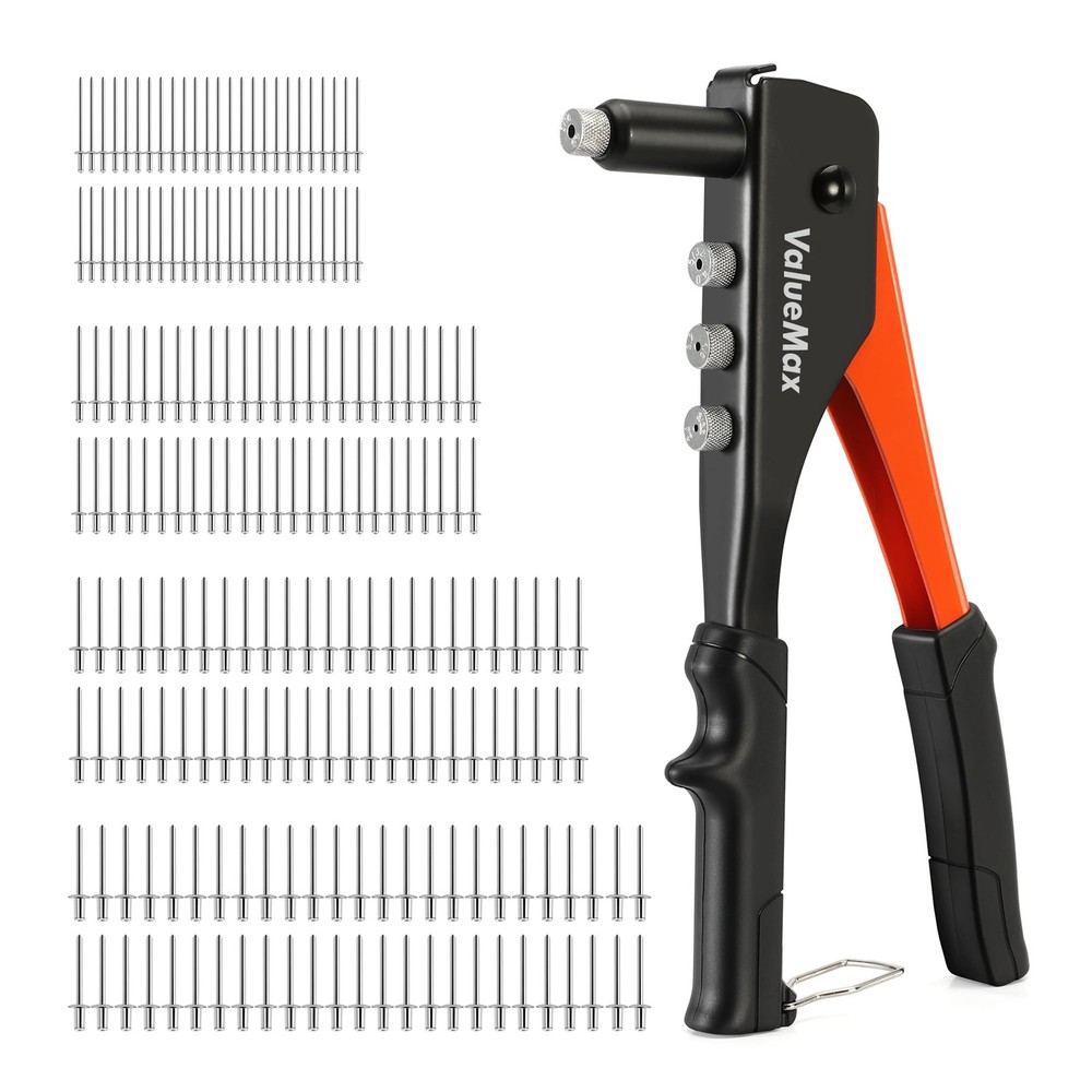 Riveter Set 4in1, Blind Riveter Hand Riveter with 200 Rivets in 4 Sizes 2...
