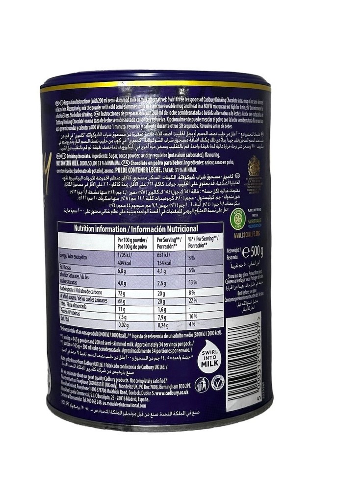 Cadbury Hot Chocolate Original 500g