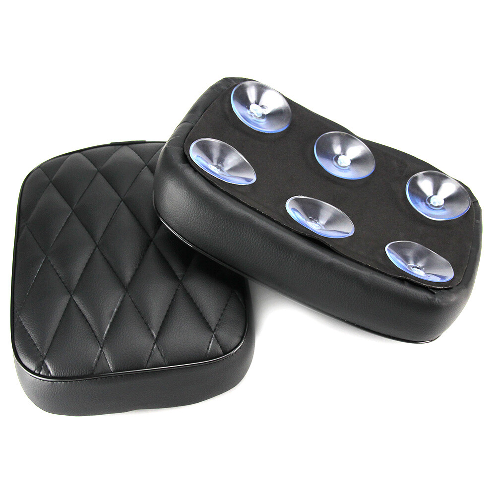 6/8 Suction Cup Rectangular Pillion Passenger Pad Seat For Harley Chopper Custom