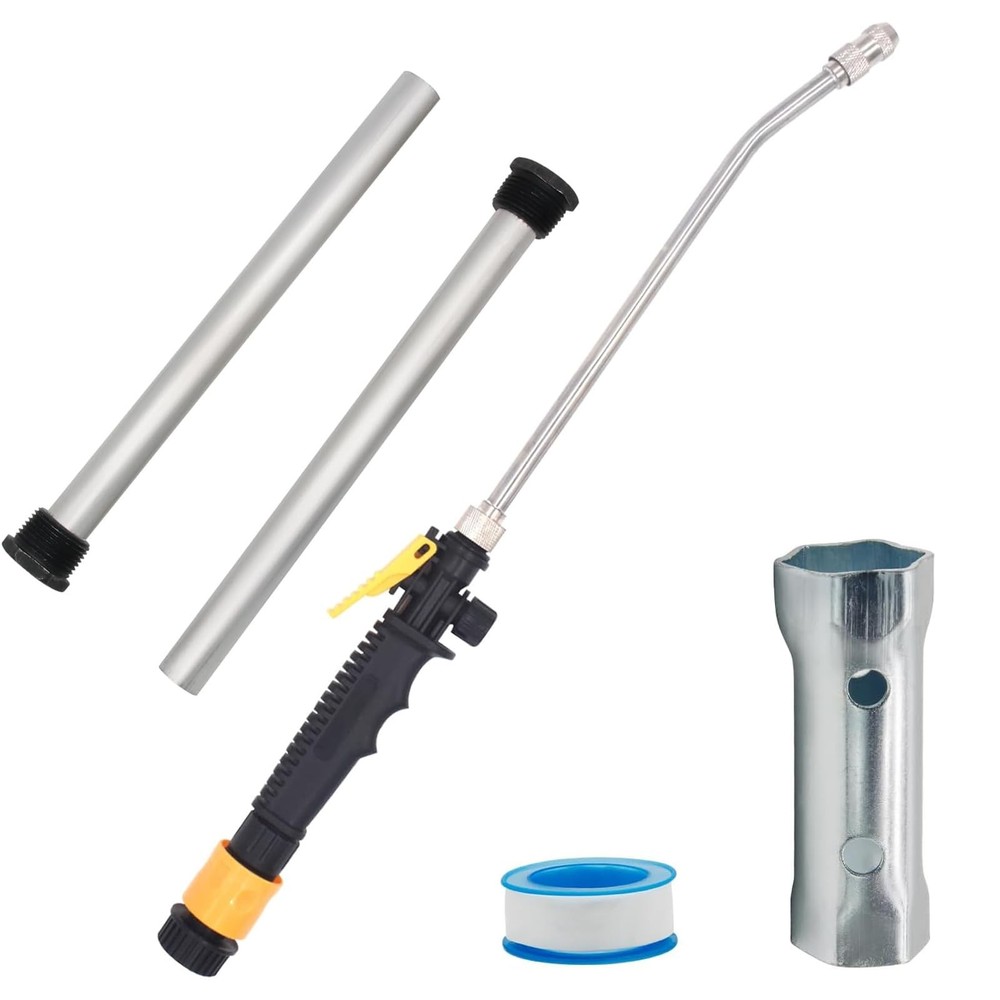 5 Pack RV Water Heater Anode Rod & Flush Wand, 9.25"L x 3/4 inch, Brass